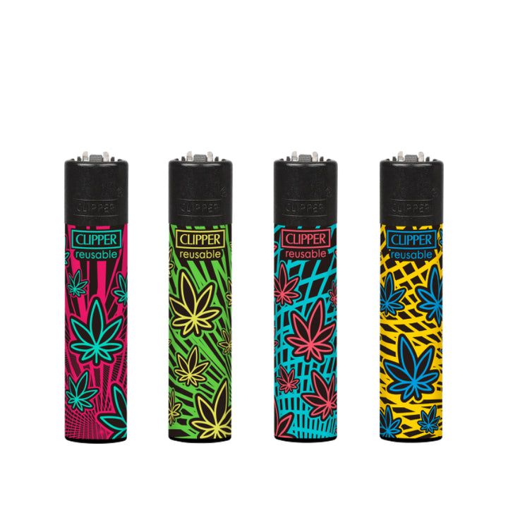 Clipper Leaves Feuerzeuge – 4er-Pack