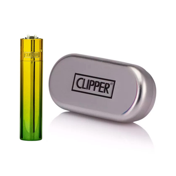 Clipper Metal Green Gradient Metall Feuerzeug mit Farbverlauf