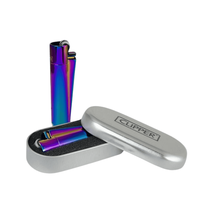 Clipper Metal Icy Rainbow Metall Feuerzeug in Regenbogenoptik