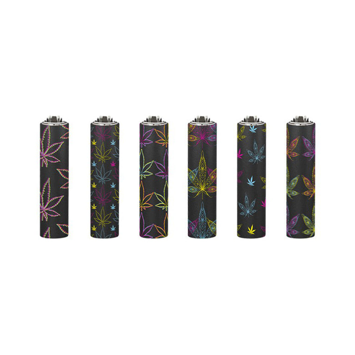 Clipper Micro Feuerzeug Neon Leaves, assortiert