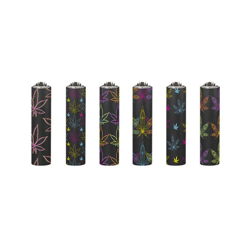 Clipper Micro Feuerzeug Neon Leaves, assortiert