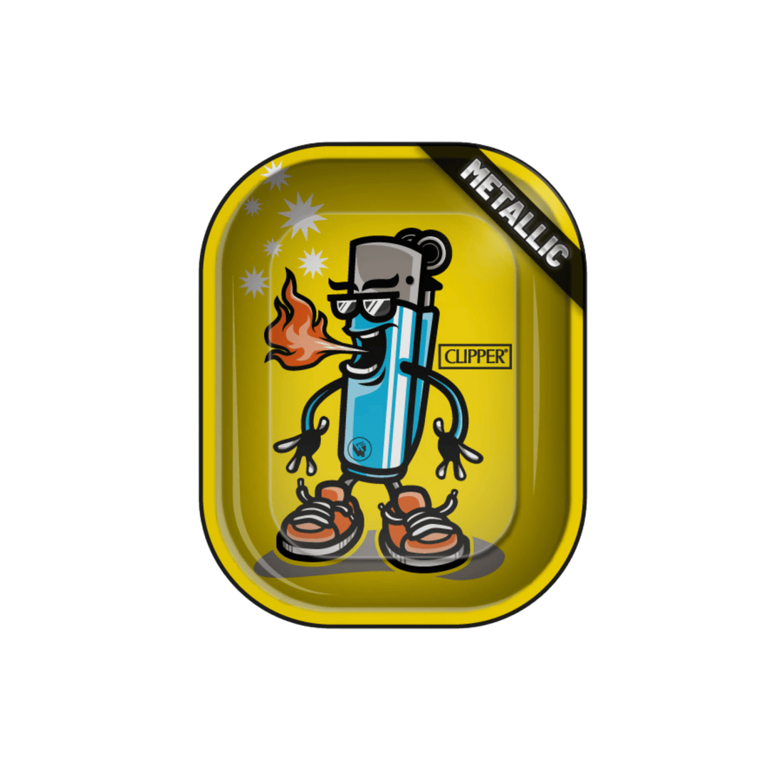 Clipper Rolling Tray „Clipper Character“ aus Metall, 18 × 14 cm