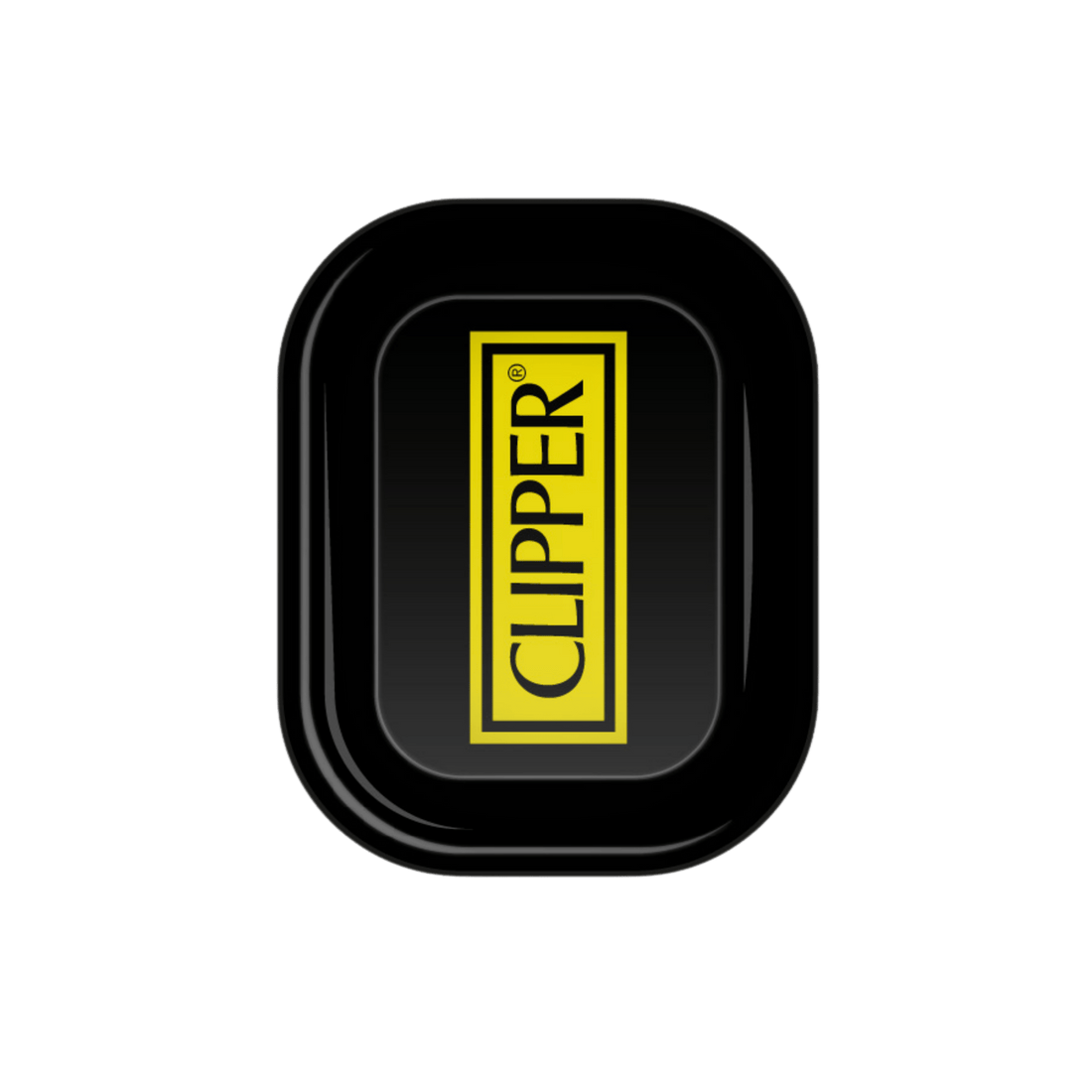 Clipper Rolling Tray Logo Schwarz aus Metall 18×14 cm