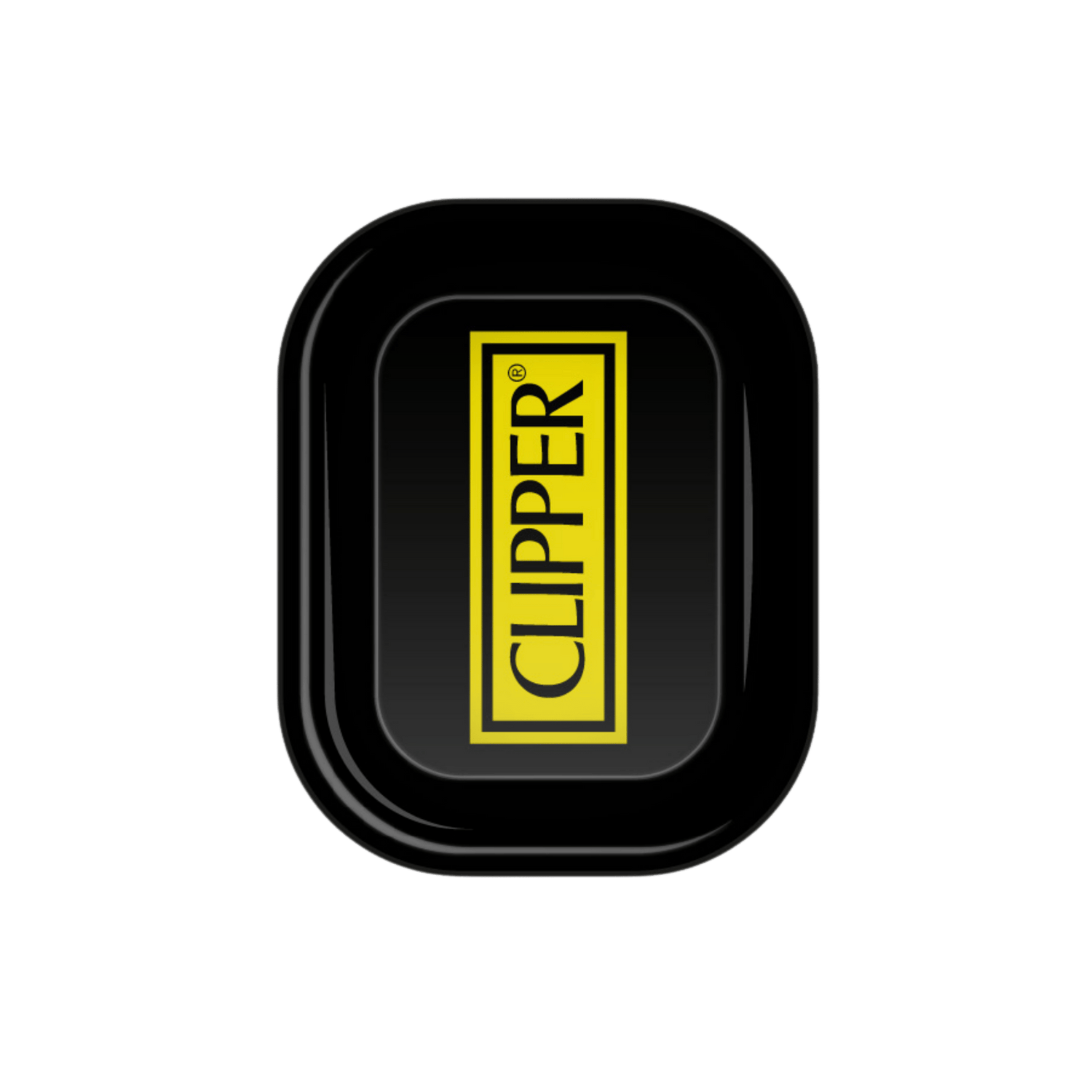 Clipper Rolling Tray Logo Schwarz aus Metall 18×14 cm