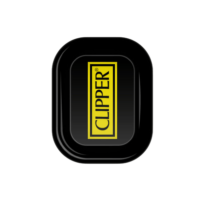 Clipper Rolling Tray Logo Schwarz aus Metall 18×14 cm