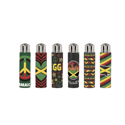 Clipper Silikon Cover Hello Jamaica Feuerzeuge im 6er-Set
