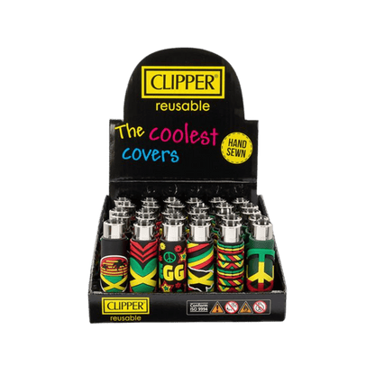 Clipper Silikon Cover Hello Jamaica Display mit 30 Feuerzeugen