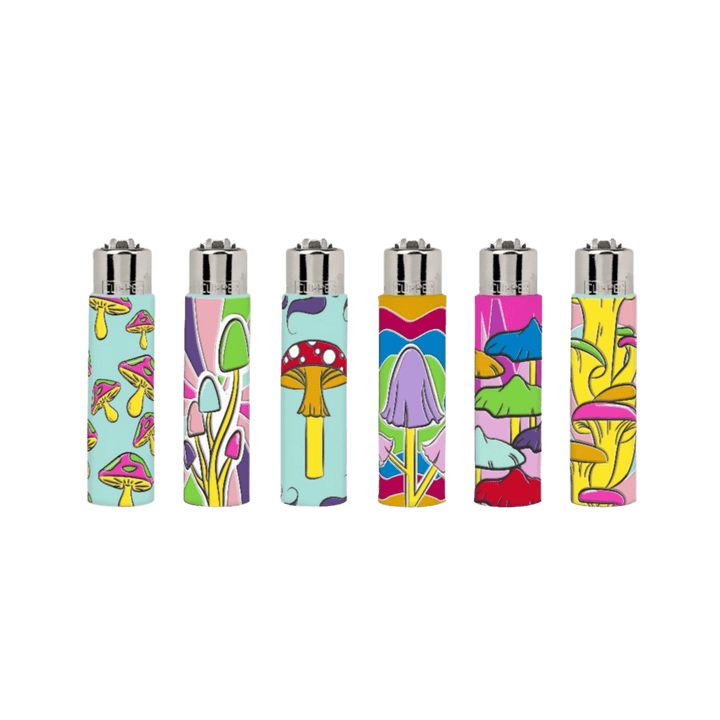 Clipper Silikon Cover Magic Mushrooms Feuerzeuge im 6er-Set