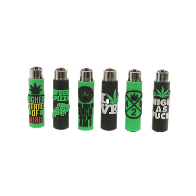 Clipper Silikon Cover Weed Statements Feuerzeuge im 6er-Set