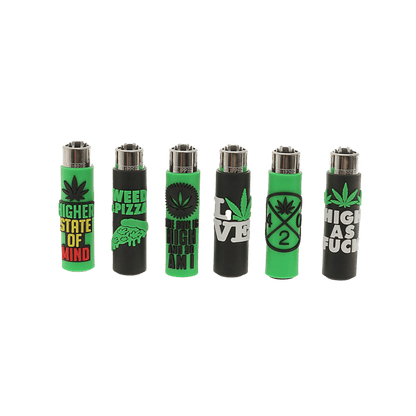 Clipper Silikon Cover Weed Statements Feuerzeuge im 6er-Set