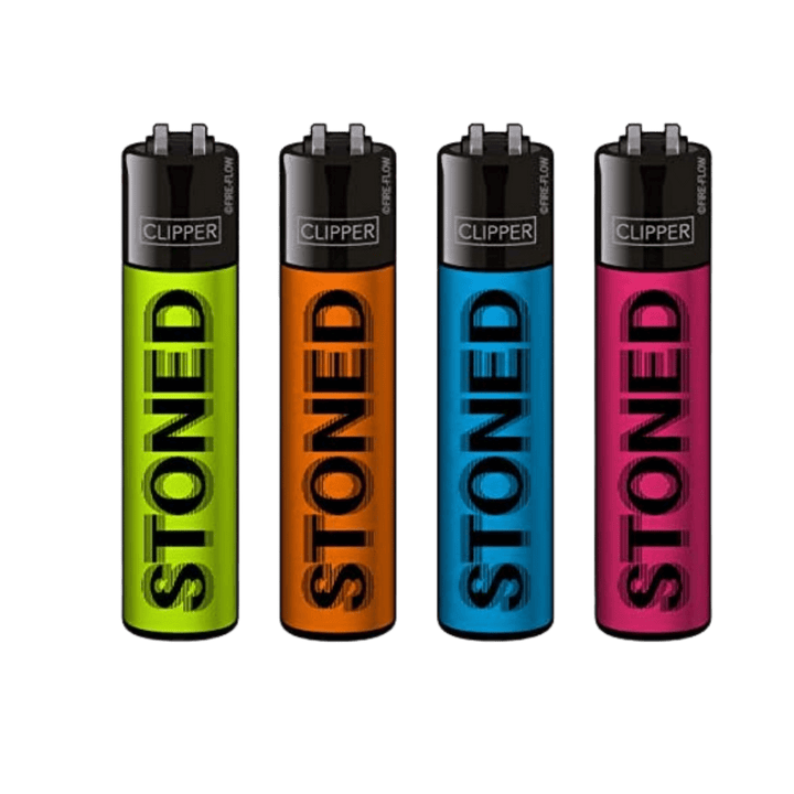 Clipper STONED Blurry Fluo Feuerzeuge im 4er-Set