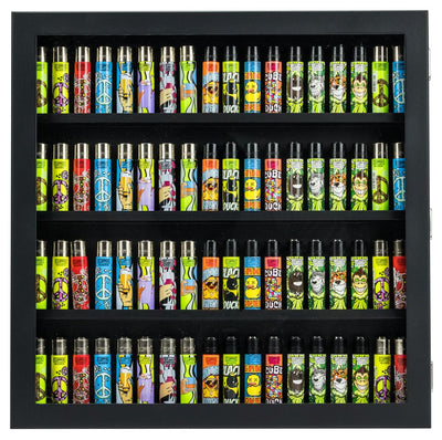 Clipper Vitrine leer für 72 Feuerzeuge in Schwarz, 42 x 42 cm