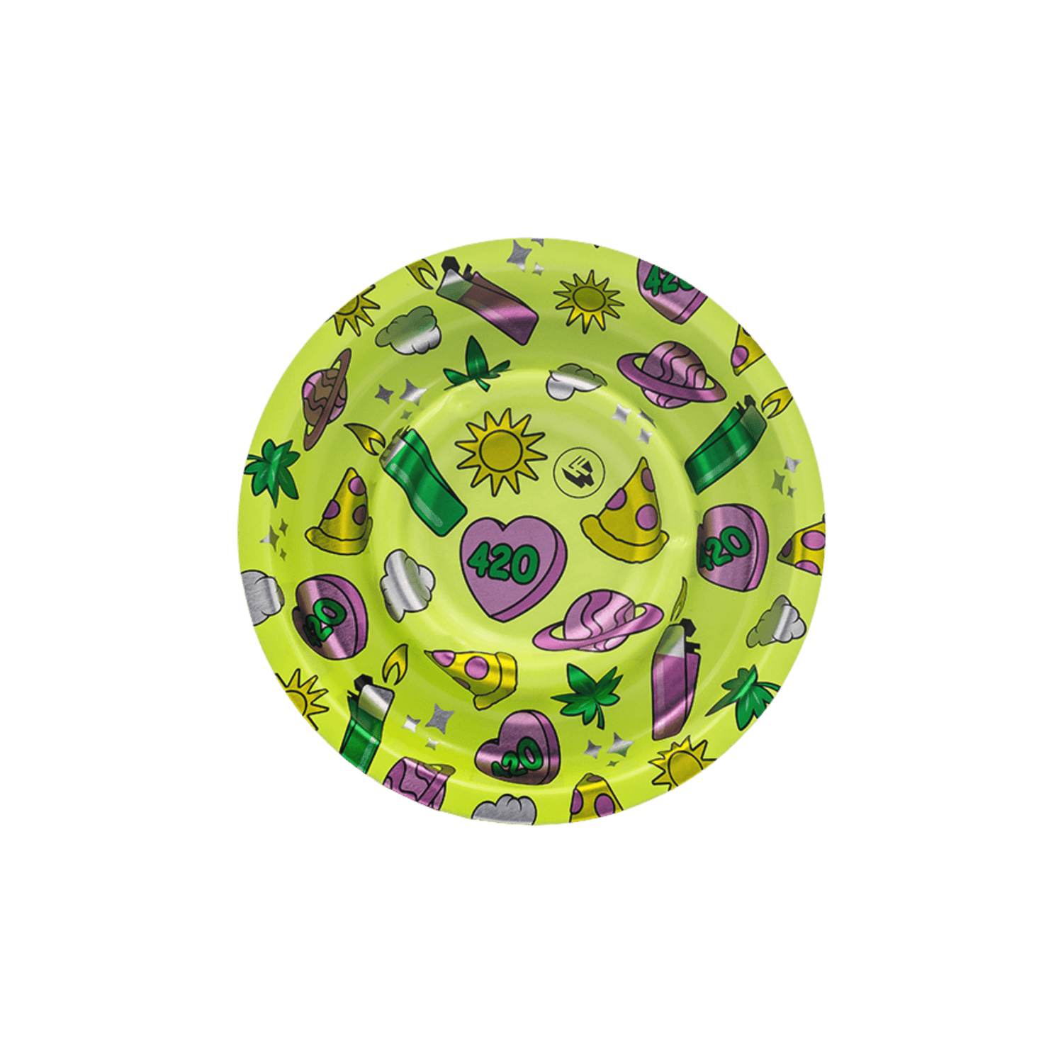 Metall Aschenbecher Ø 136 mm Coffeeshop 420 Pattern