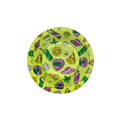 Metall Aschenbecher Ø 136 mm Coffeeshop 420 Pattern