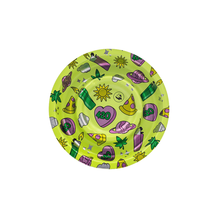Metall Aschenbecher Ø 136 mm Coffeeshop 420 Pattern