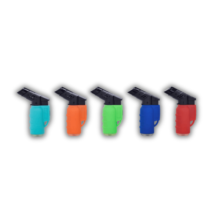 Color Clap Jetflame Feuerzeug mit Schutzklappe, blaue Flamme
