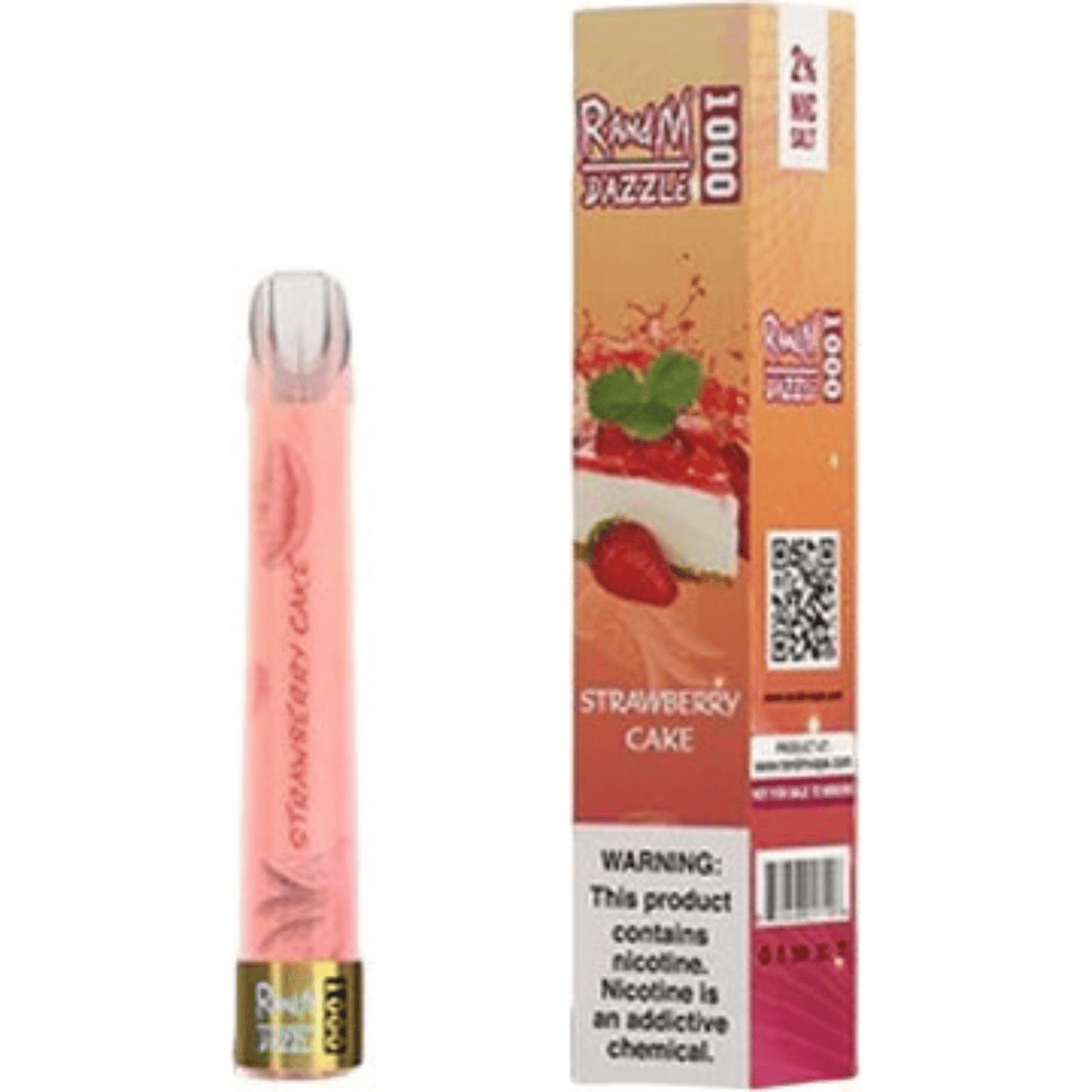 DAZZLE 600 Puffs - mit LED Partybeleuchtung - Strawberry Cake kaufen bei rauchwerk.ch