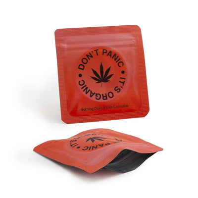 Don't Panic Bag in Rot – Aufbewahrungsbeutel, 6.4 x 6.4 cm