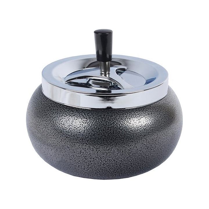Drehaschenbecher bauchig in Steinlack, 17 cm