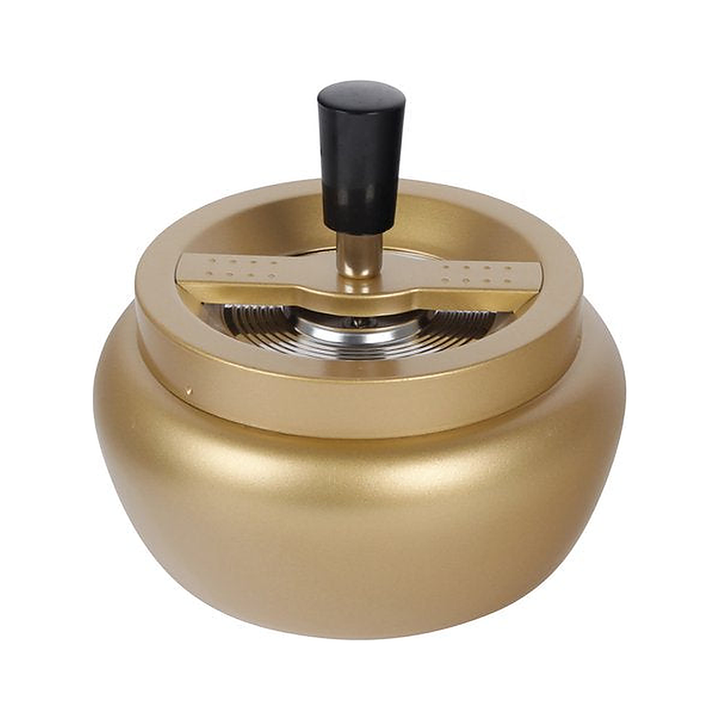 Drehaschenbecher in Gold, 13 cm