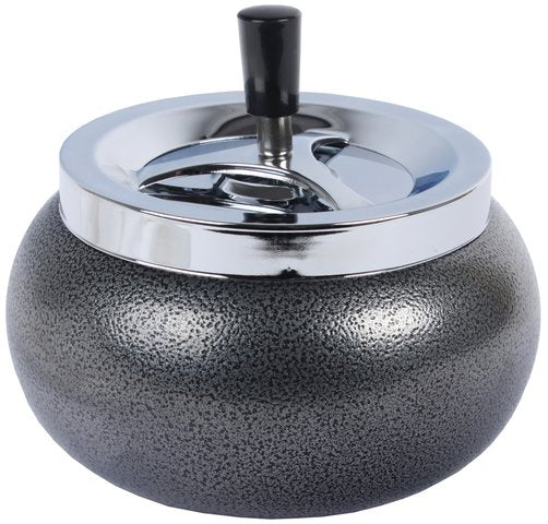 Drehaschenbecher bauchig in Steinlack, 17 cm