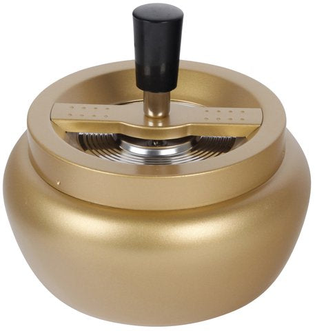 Drehaschenbecher in Gold, 13 cm