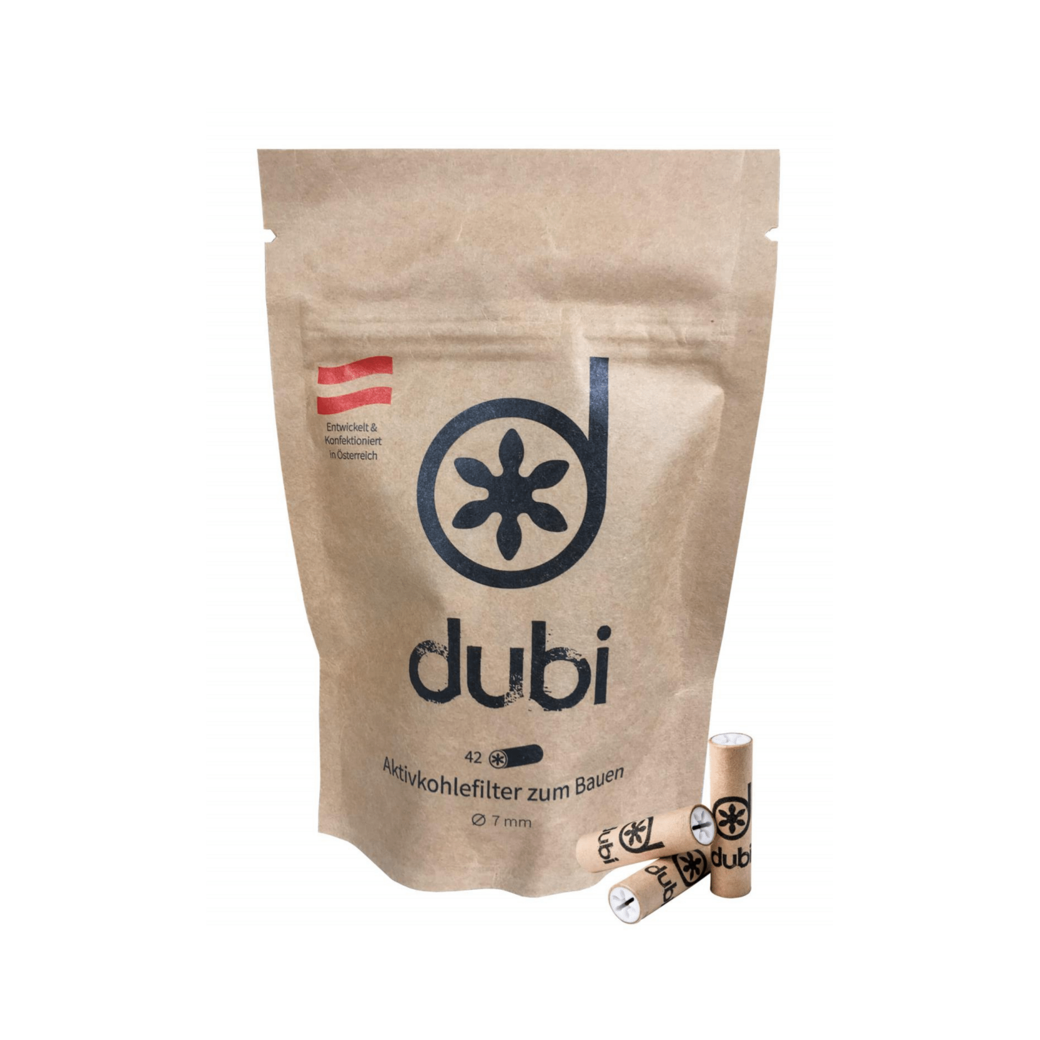 dubi - Aktivkohlefilter - 7mm - 42 Stück kaufen bei rauchwerk.ch