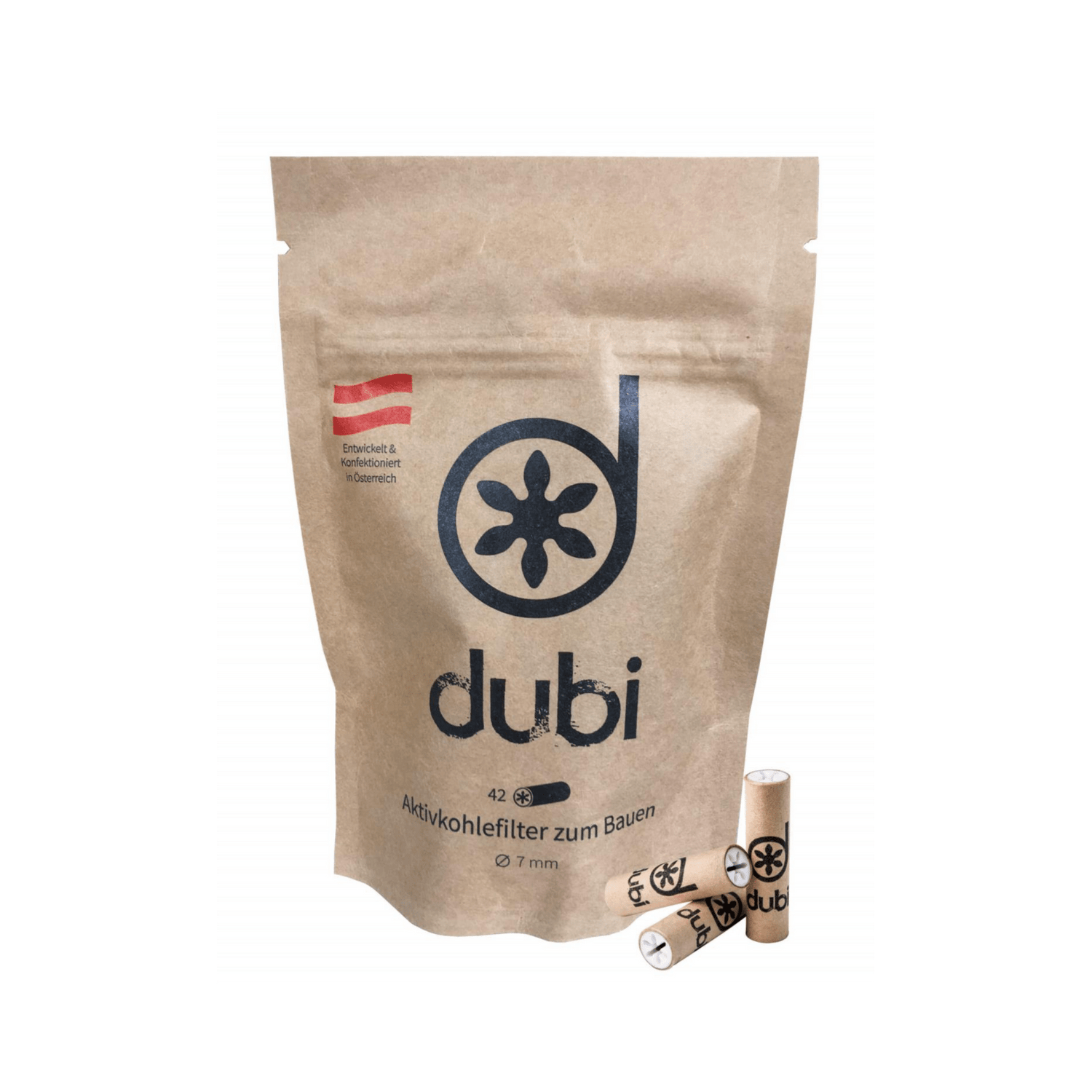 dubi Aktivkohlefilter 7 mm 42 Stück Packung