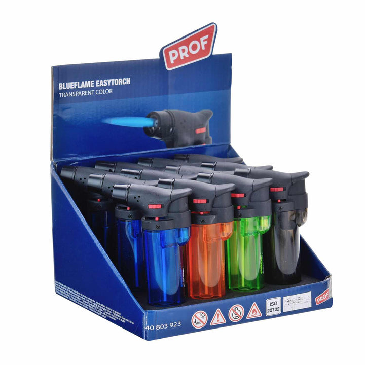 Easy Torch Jetflame Blue Display mit 12 Feuerzeugen
