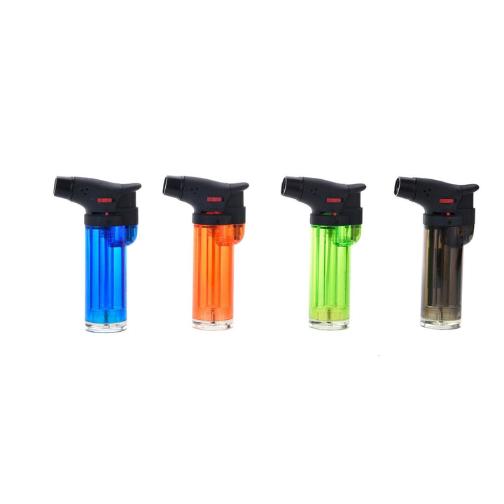 Easy Torch Jetflame Blue Feuerzeug transparent, Farbmix