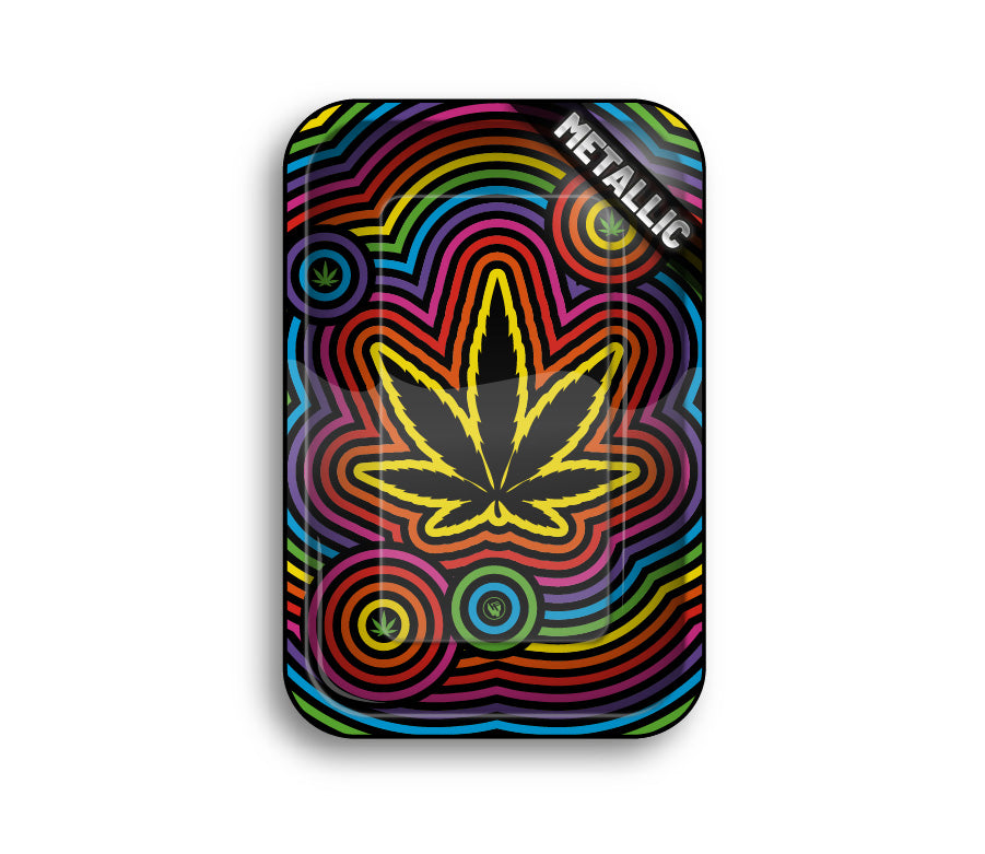 FireFlow Rolling Tray M «Circle Leaf» 27.5 × 17.5 cm (4 Stk.)
