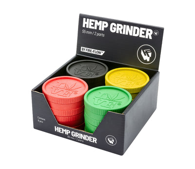 FireFlow Hemp Grinder «420 Love» 5.5 cm 2-teilig (8 Stk.)