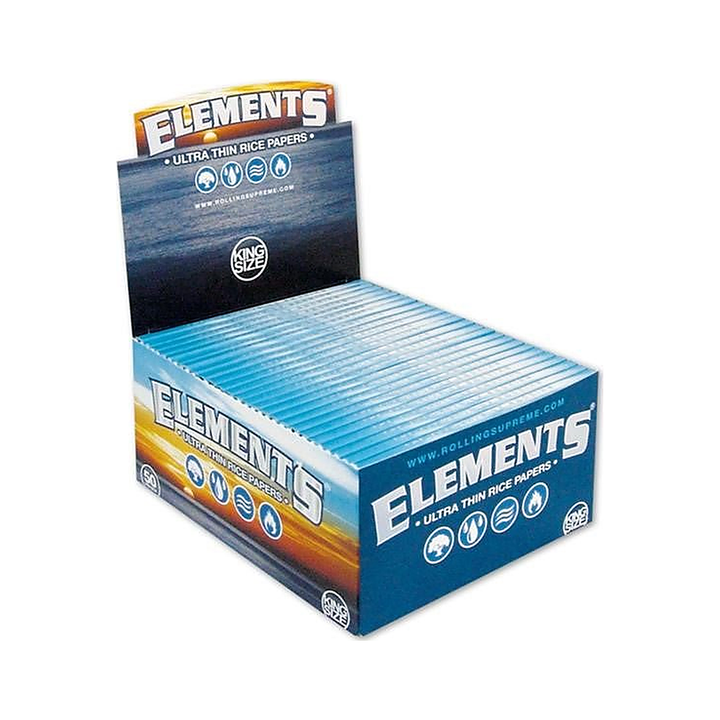 Elements Blue King Size Papers Display mit 50 Heftchen