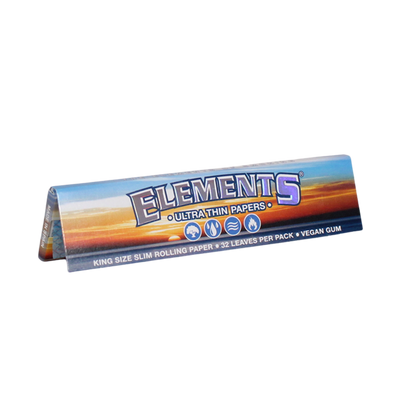 Elements Blue King Size Slim Papers Packung, 32 Blatt