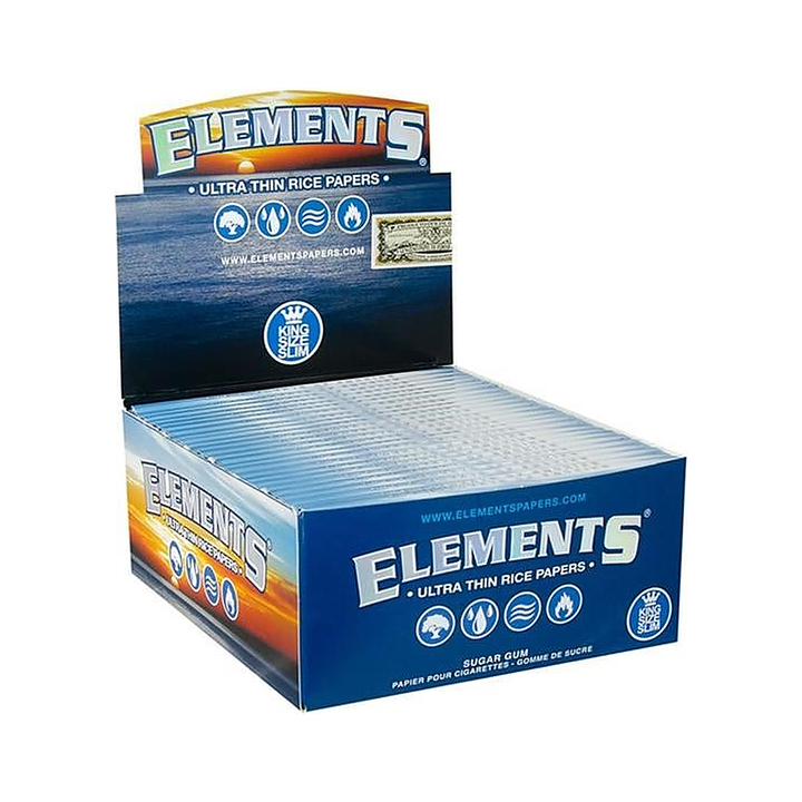 Elements Blue King Size Slim Display mit 50 Heftchen