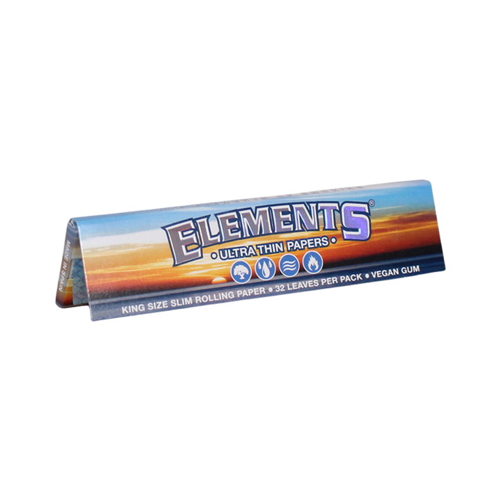 Elements Blue King Size Slim Papers Packung, 32 Blatt