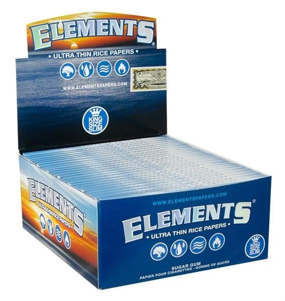 Elements Blue King Size Slim Display mit 50 Heftchen