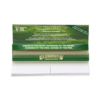 Geöffnete Elements Connoisseur Green Packung mit Papers und Tips