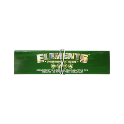 Elements Connoisseur Green King Size Slim Papers mit Tips