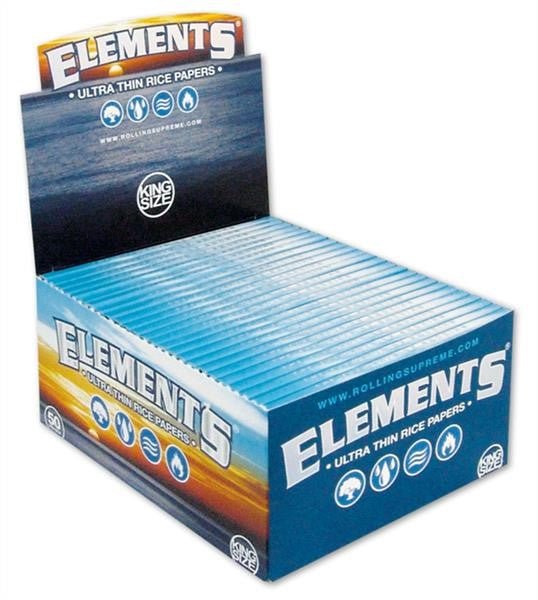 Elements Blue King Size Papers Display mit 50 Heftchen