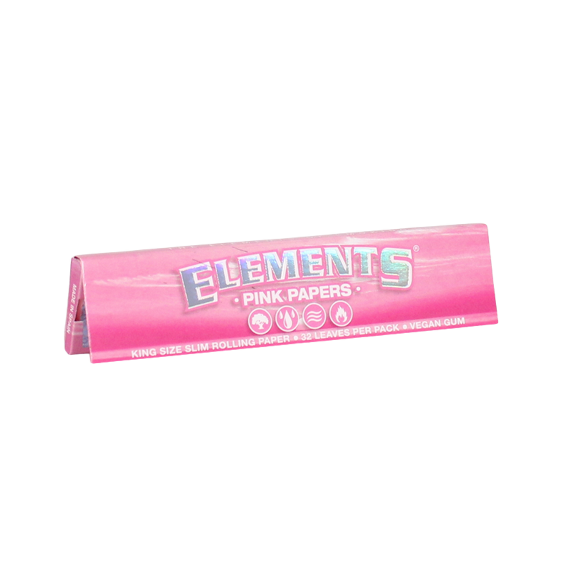 Elements Pink King Size Slim Papers Packung, 32 Blättchen