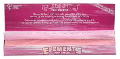 Geöffnetes Elements Pink King Size Slim Heft mit Papers