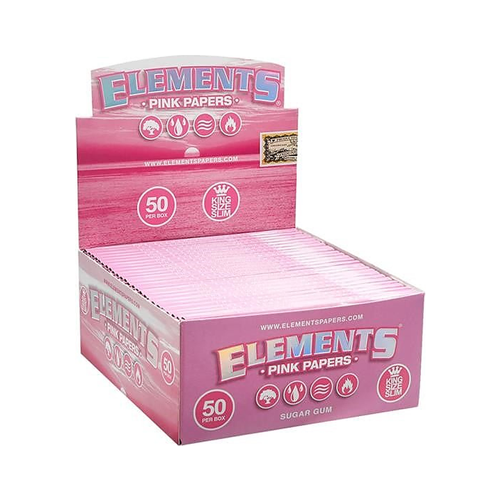 Elements Pink King Size Slim Display mit 50 Heftchen