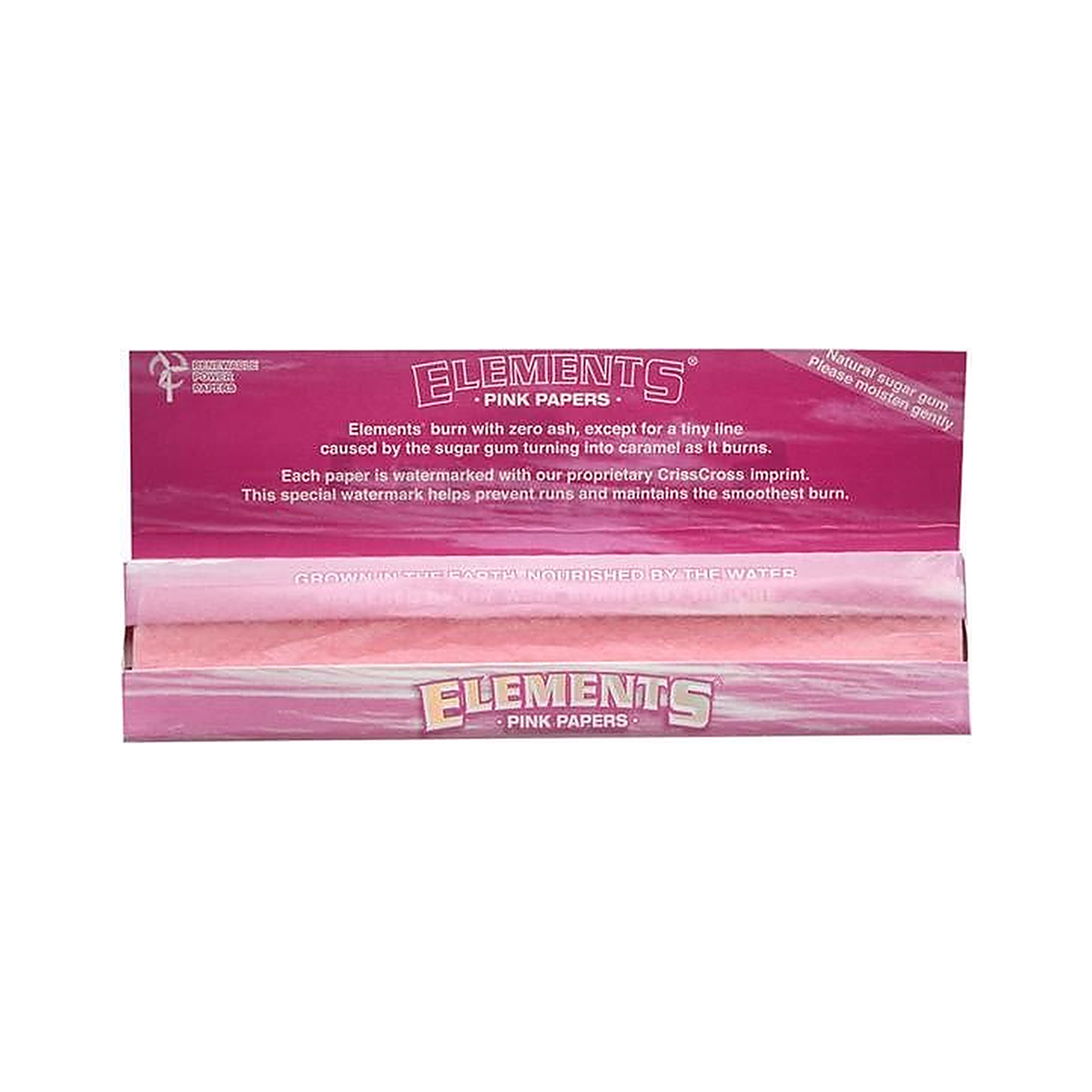 Geöffnetes Elements Pink King Size Slim Heft mit Papers