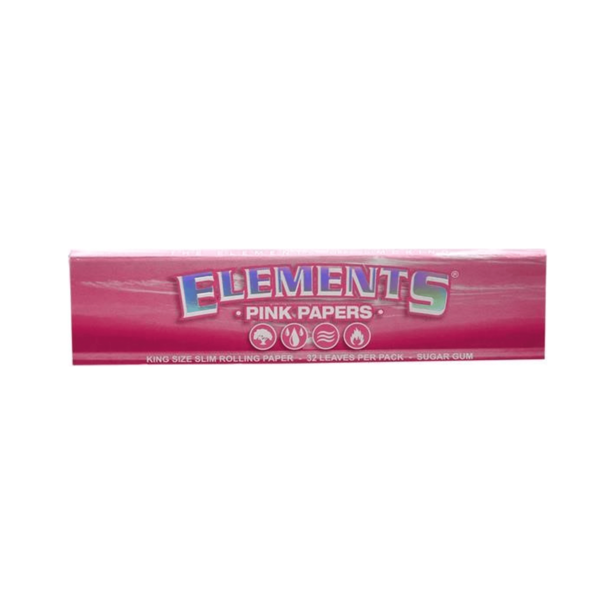 Elements Pink King Size Slim Papers Packung, 32 Blättchen
