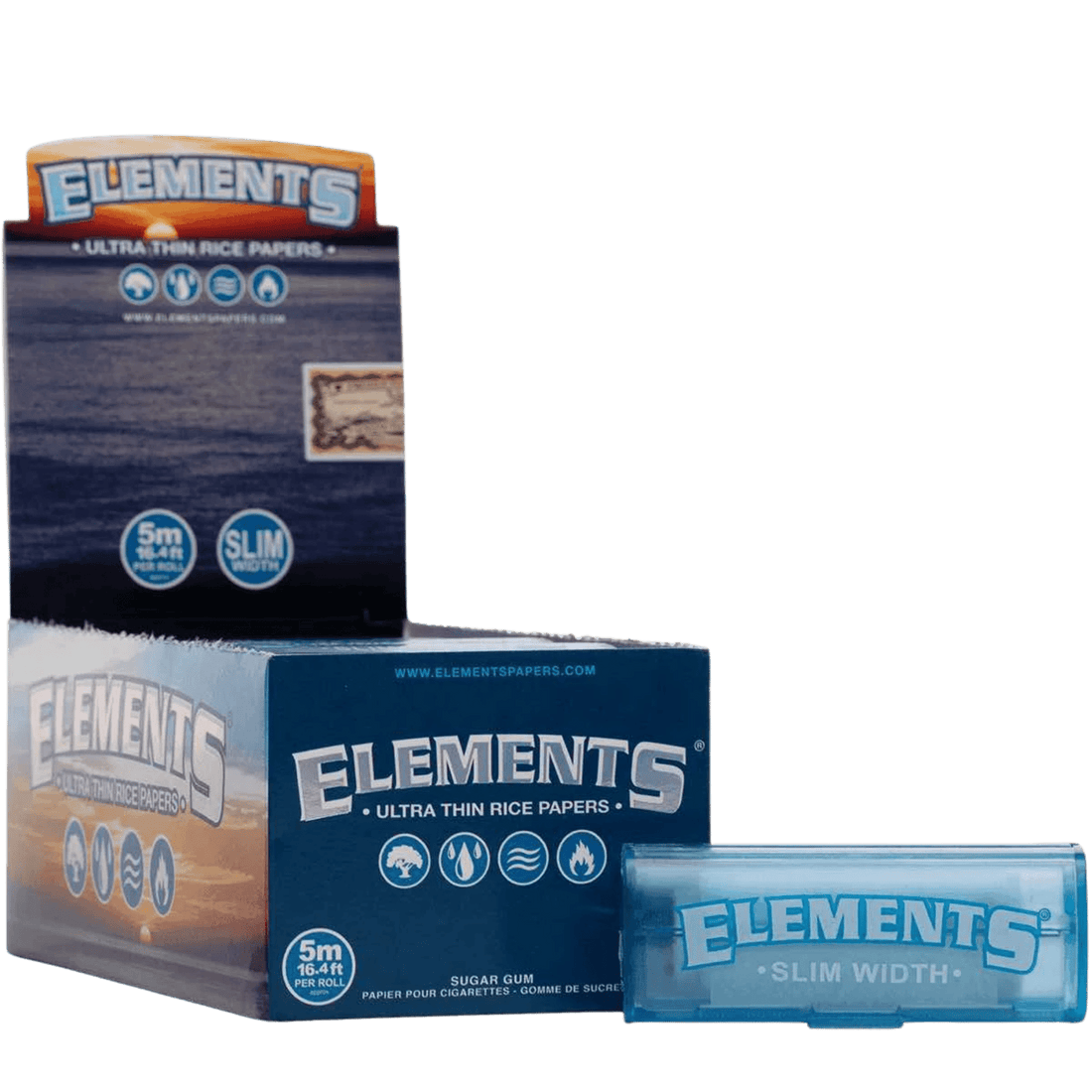 ELEMENTS - Rolls - Blue - 1 1/4 Slim mit Schachtel kaufen bei rauchwerk.ch