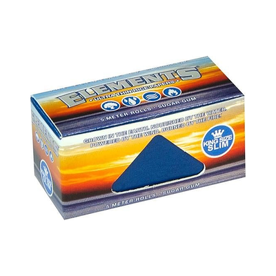Geöffnete Elements Blue Rolls King Size Slim Box mit Rollpapier