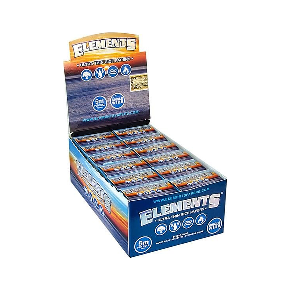 Elements Blue Rolls Single Wide Display mit 24 Boxen