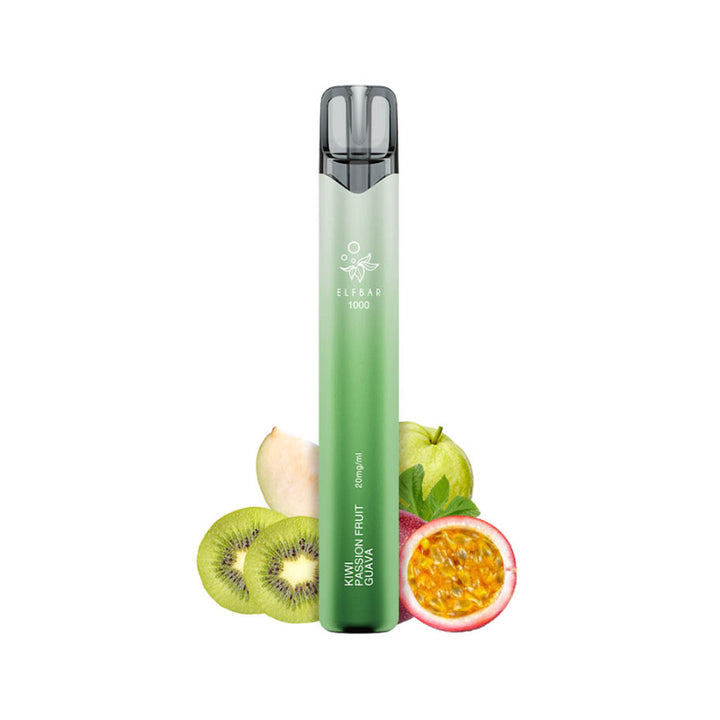 Elf Bar 1000 Einweg-E-Zigarette Kiwi Passionfruit Guava, 20 mg/ml, bis 1000 Züge
