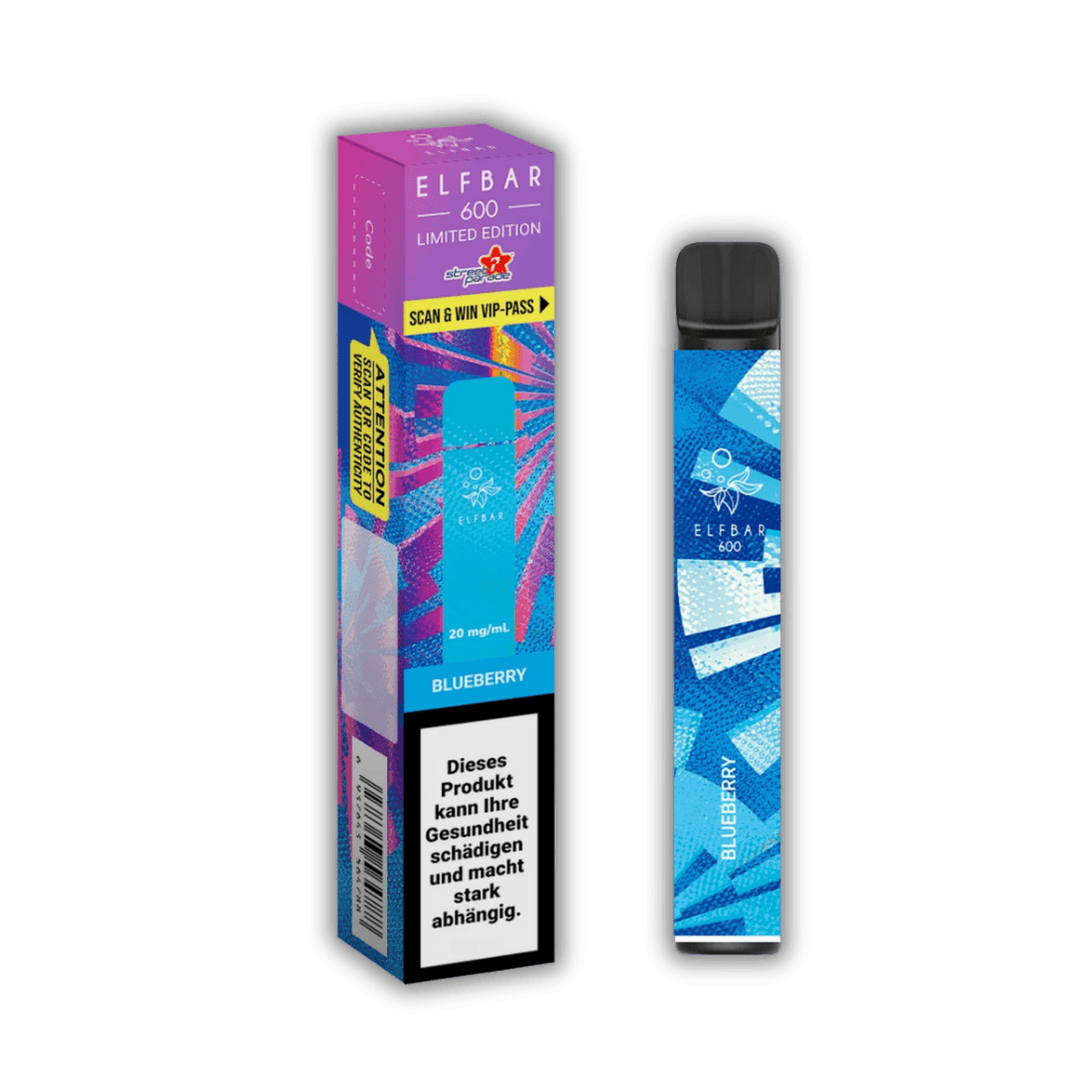 Elf Bar - 600 - 20mg/ml - Streetparade Edition Blueberry kaufen bei rauchwerk.ch